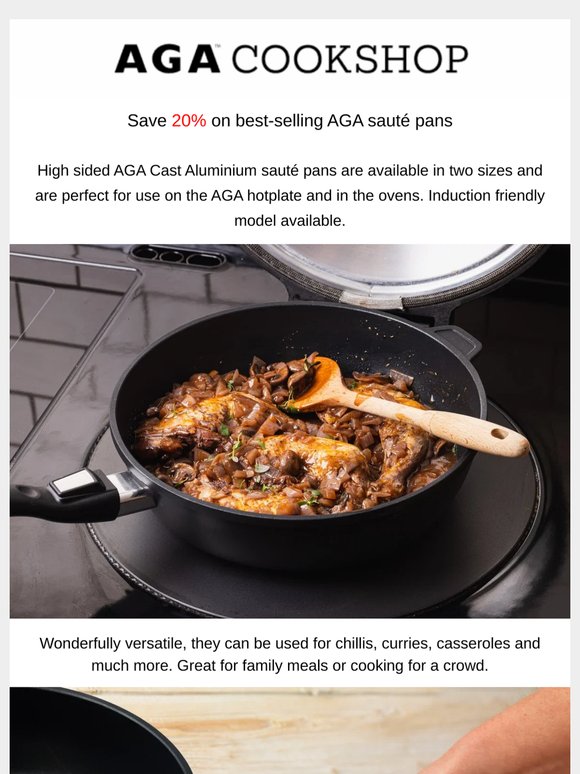 Save 20% on Best-Selling AGA Sauté Pans