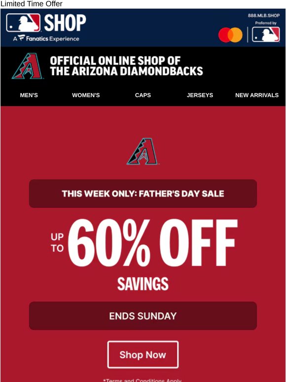 Diamondbacks Gifts For Fathers Day Are Up To 60% Off!