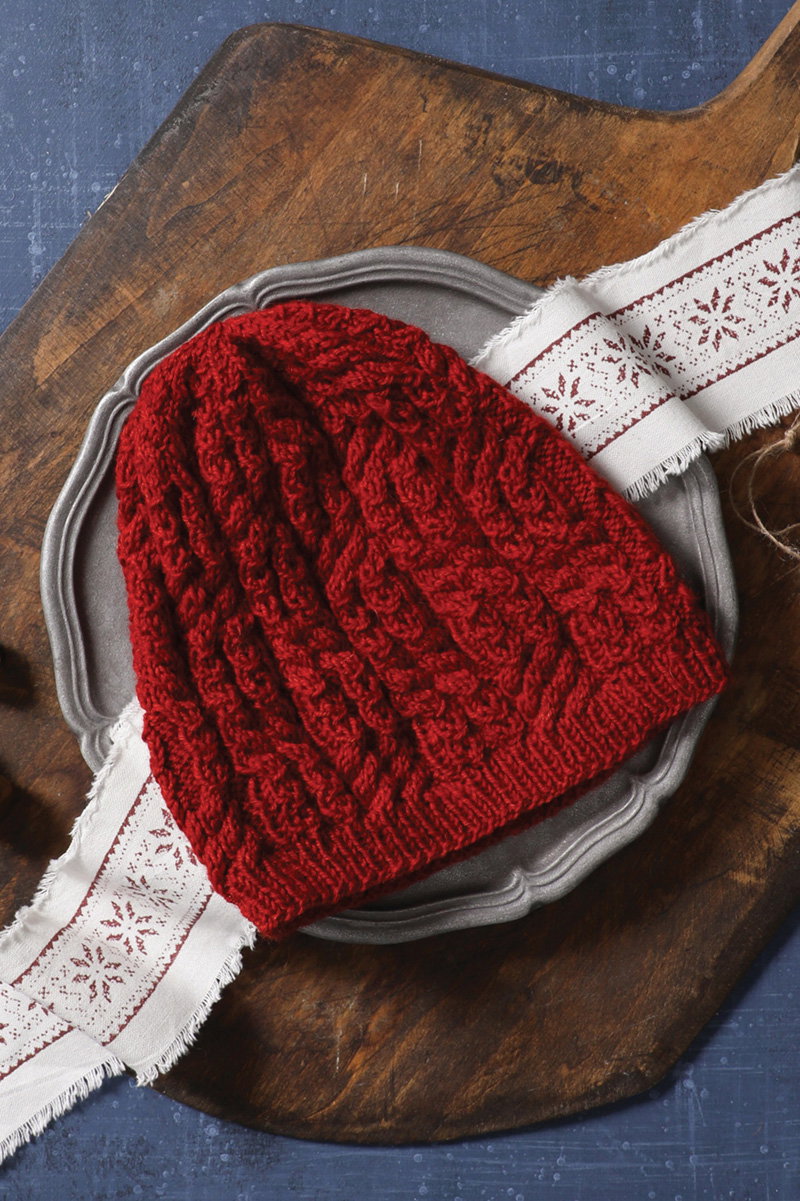 Hearthfire Cabled Beanie knitting pattern