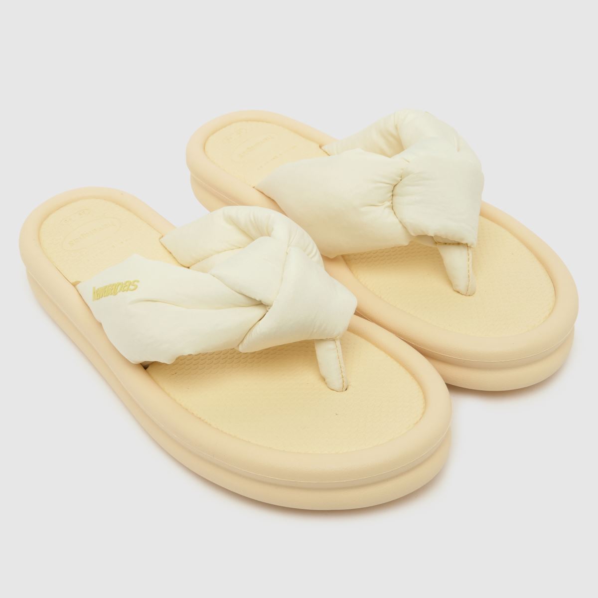 A Havaianas Over Puffed Flip in Pale Yellow