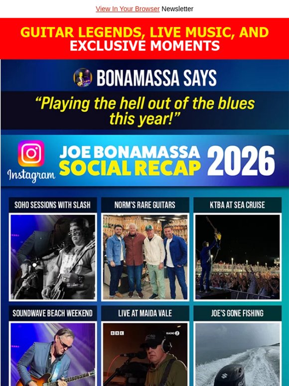 Bonamassa Biggest Moments of 2026 So Far! - Watch Now!
