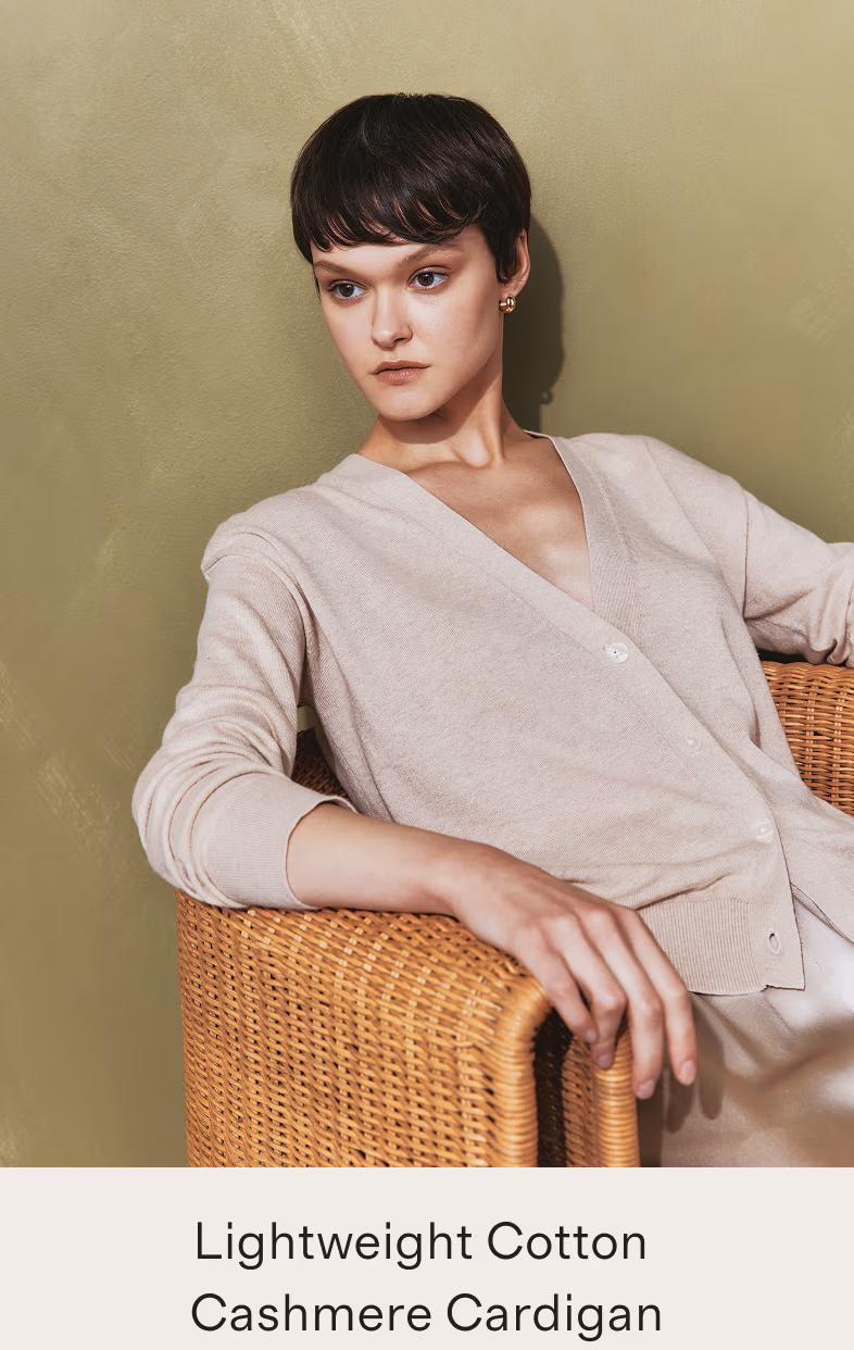Lightweight Cotton Cashmere Cardigan