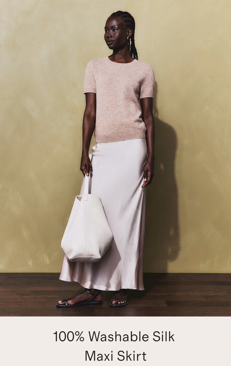 100% Washable Silk Maxi Skirt