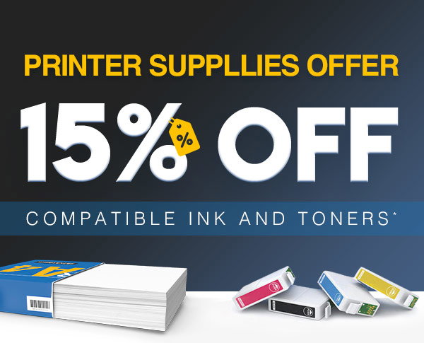 Save 15% Off Printer Supplies