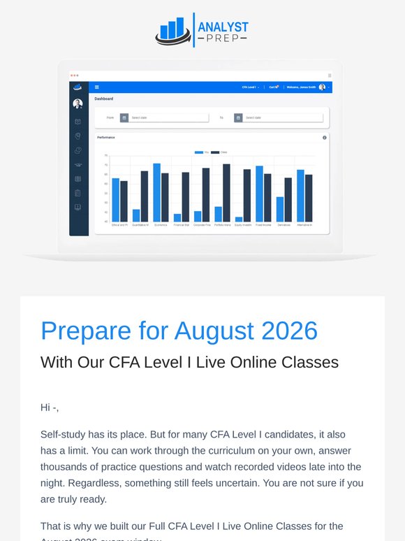 Have you considered live classes for the August 2026 window?