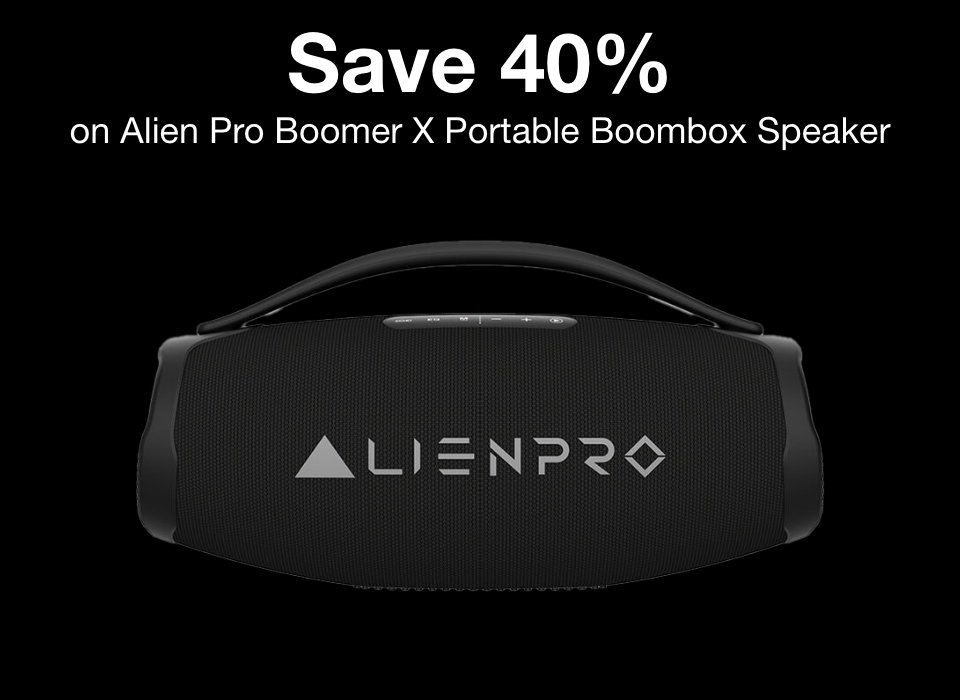 Alien Pro Boomer X Portable Boombox Speaker Save $100 