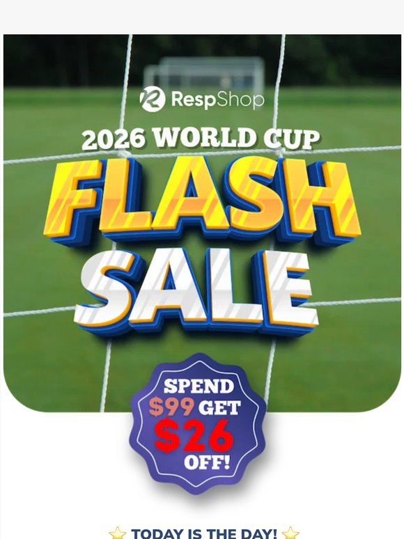 ⚽ USA Kickoff Deal: Spend $99, Save $26!