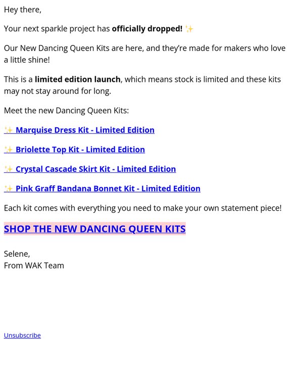 Your Queen Era activated! New Dancing Queen Kits are here 🪩