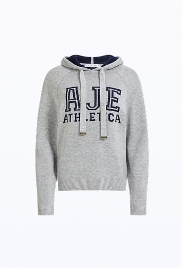 Logo Knit Hoodie