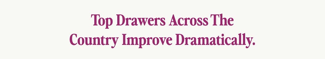 Top Drawers Across The Country Improve Dramatically