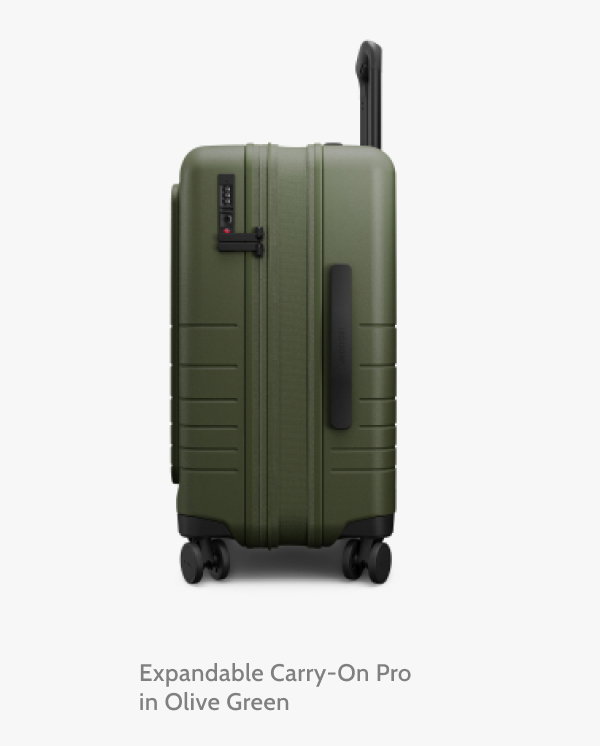 Expandable Carry-On Pro in Olive Green.