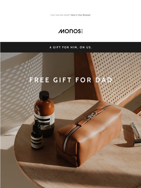 Celebrate Dad with a complimentary gift