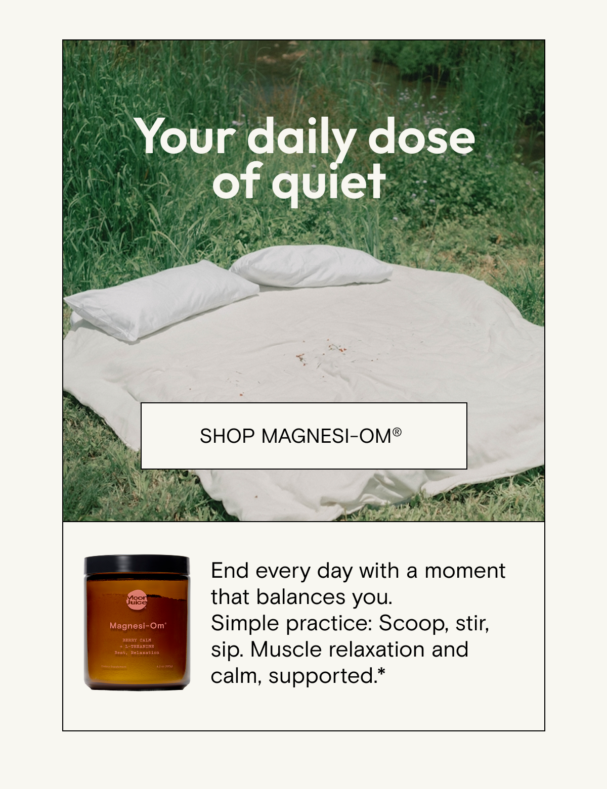 Your daily dose of quiet - shop Magnesi-Om