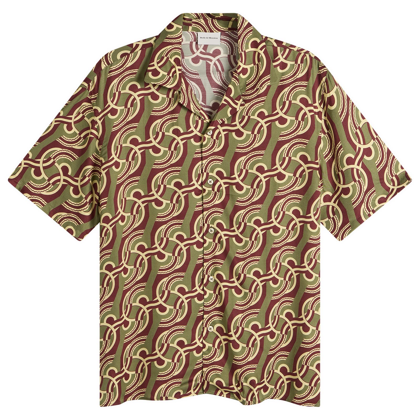 Drôle de Monsieur Viscose Chain Link Monogram Shirt