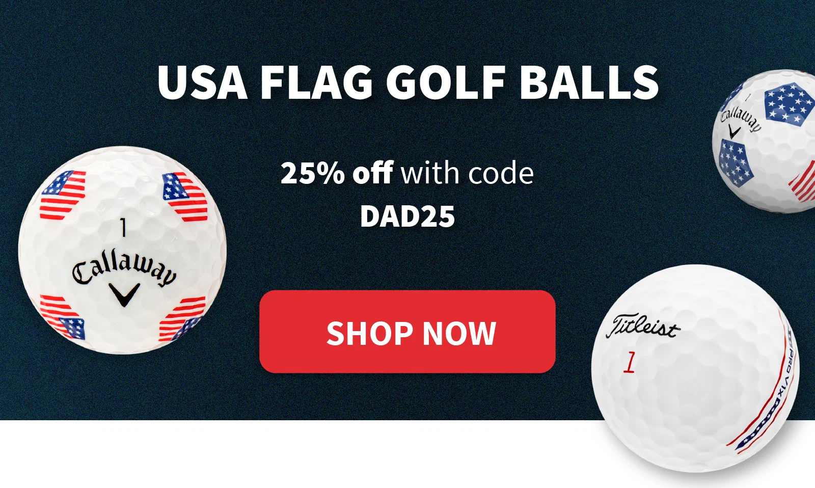 USA FLAG GOLF BALLS