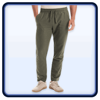 Vintage and Black Men's Linen Pull-On Pant