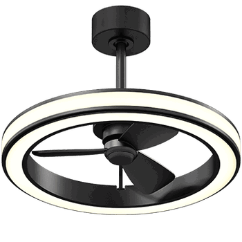 Artika Edwin 23-inch LED Chandelier Ceiling Fan, Black