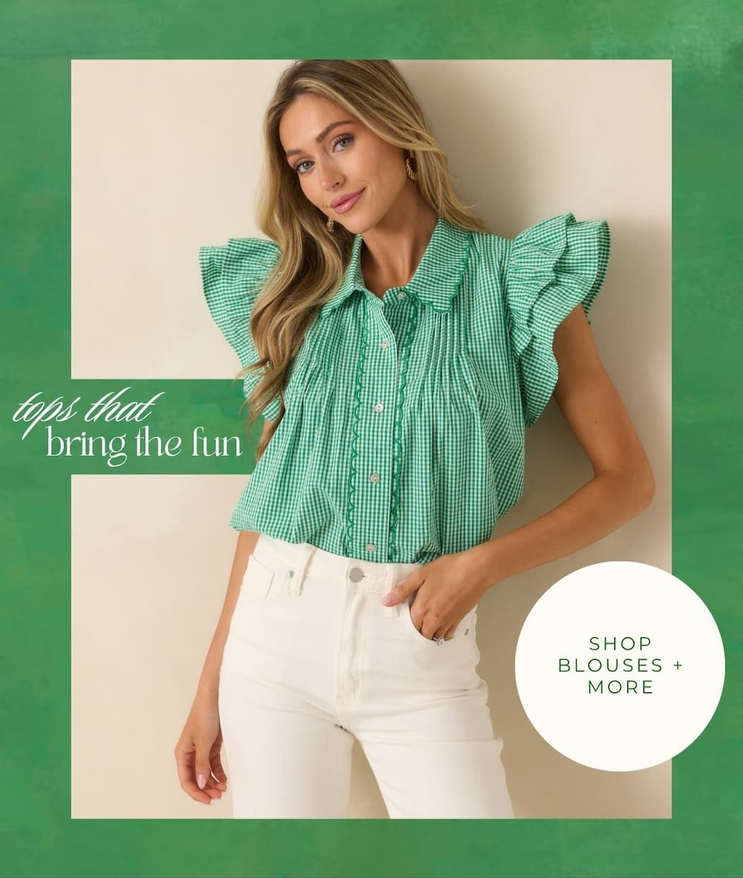 Tops that bring the fun. Shop blouses + more.