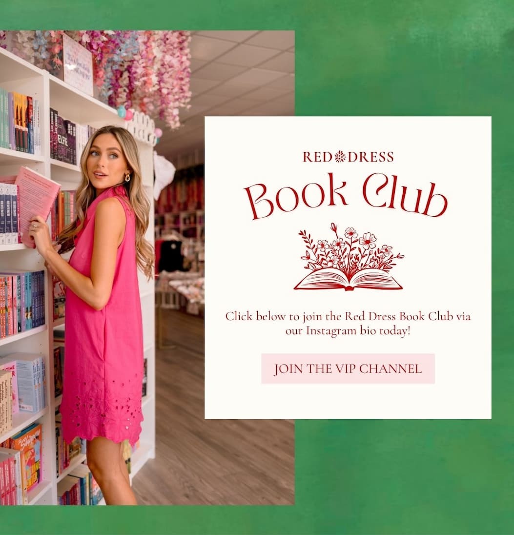 Red Dress Book Club. Join via our Instagram bio.