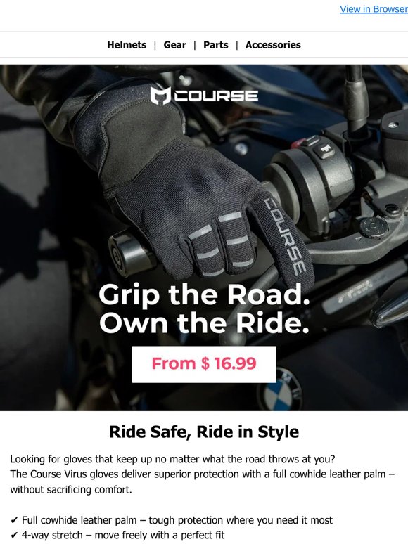 Motorcycle gloves built to handle anything you throw at them