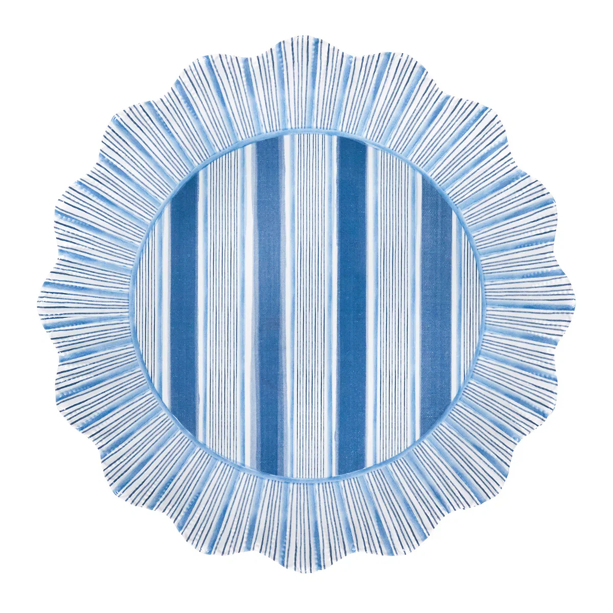 Image of Cabana Stripe Melamine Dinner Plate Set/4
