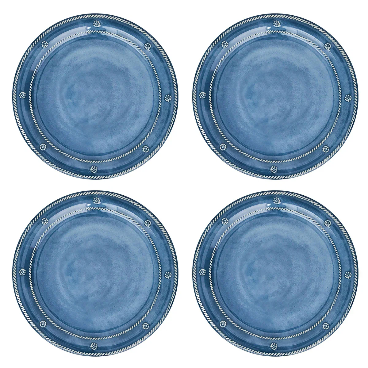 Image of Berry & Thread Melamine Dinner Plate Set/4