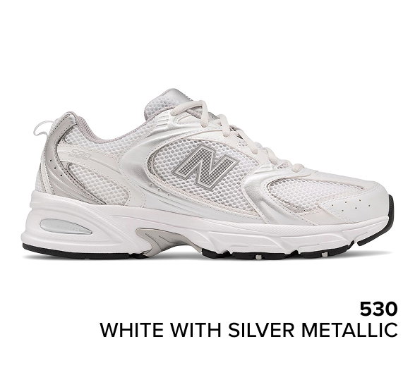 530 WHITE with SILVER METALLIC