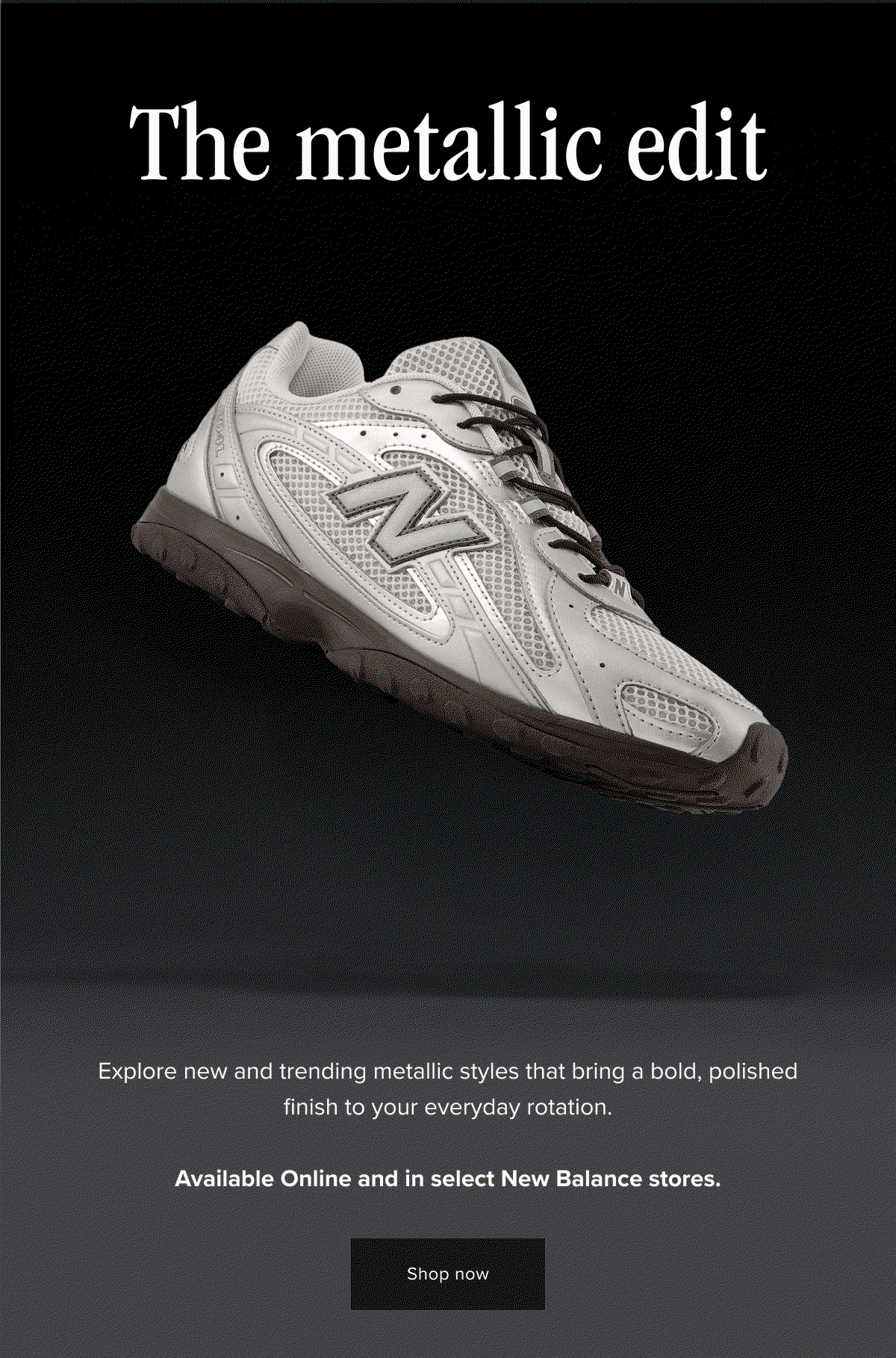 Hero GIF of featured shoes of the Metallic Edit