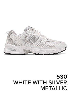 530 WHITE with SILVER METALLIC