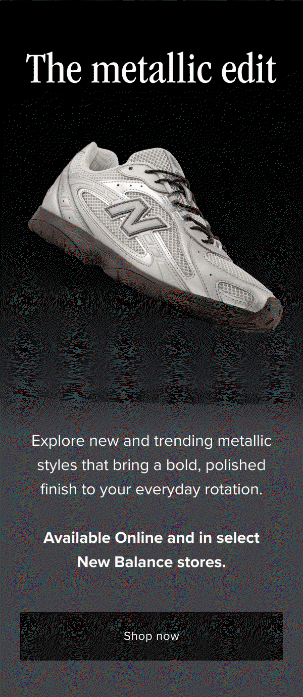 Hero GIF of featured shoes of the Metallic Edit