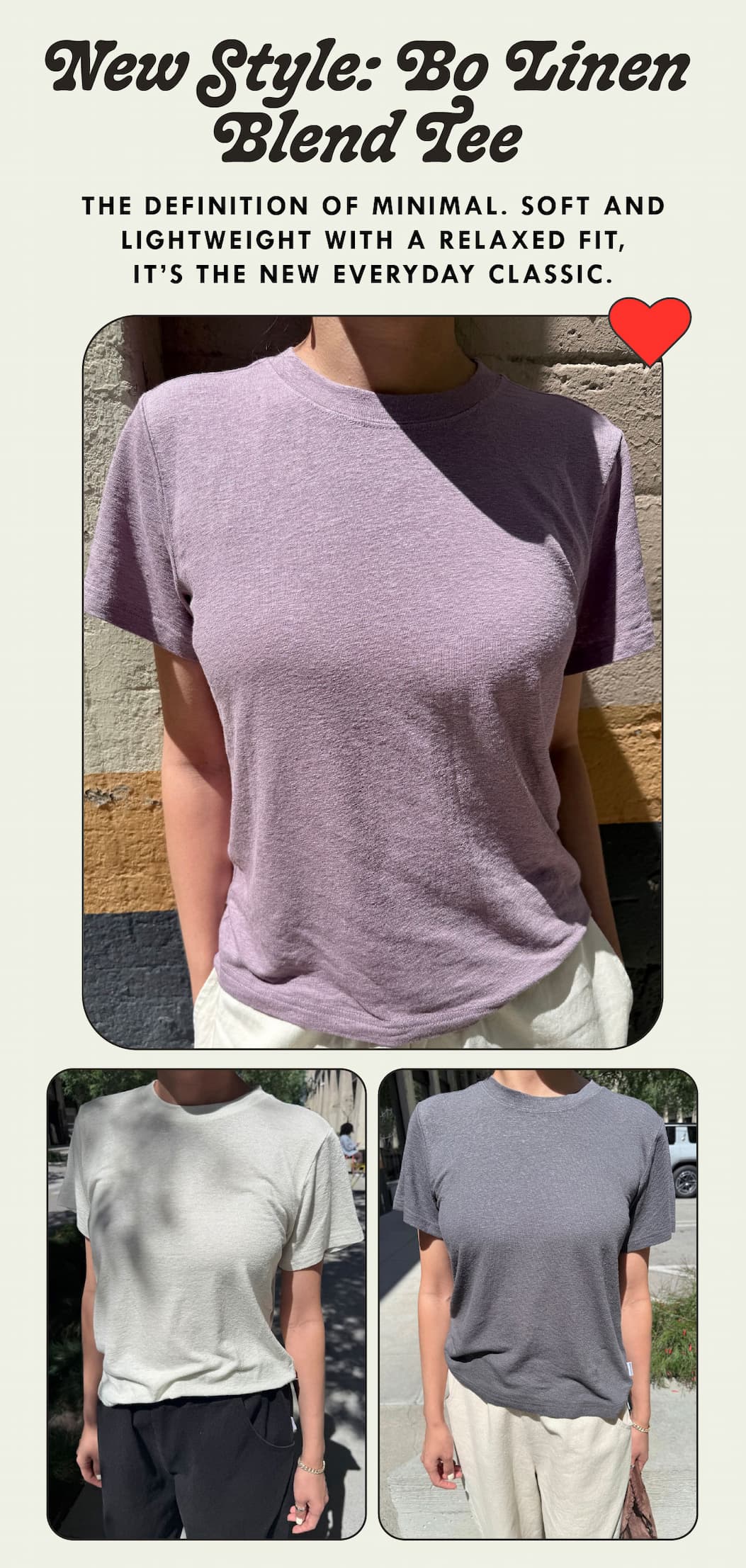 New Style: Bo Linen Blend Tee