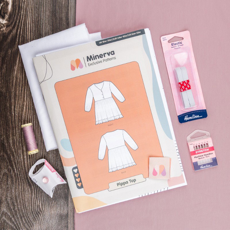 Sew the Pippa Top in Soft Old Rose Cotton Lycra Jersey
