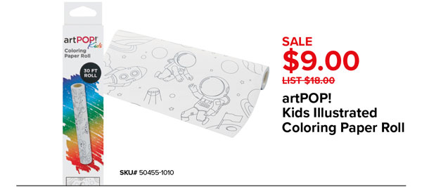 artPOP! Kids Illustrated Coloring Paper Roll Sale $9.00