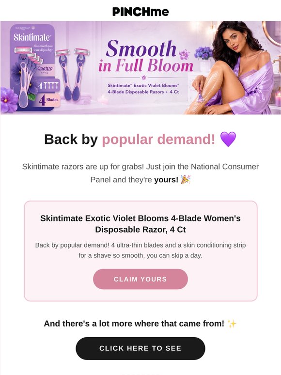 Your razors are here 💜