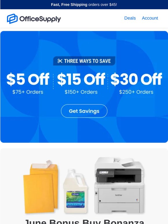 🔓 Access Granted: $5, $15 or $30, Exclusively for OfficeSupply Customers!