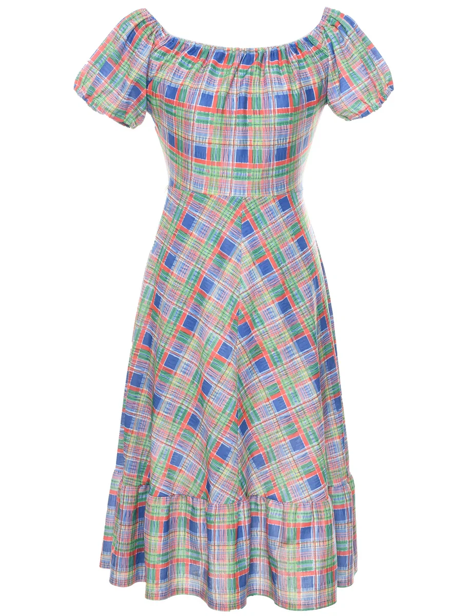 Image of Vintage Checked Dress - S
