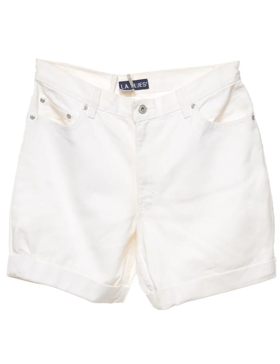 Image of Vintage White Denim Shorts - W31 L6