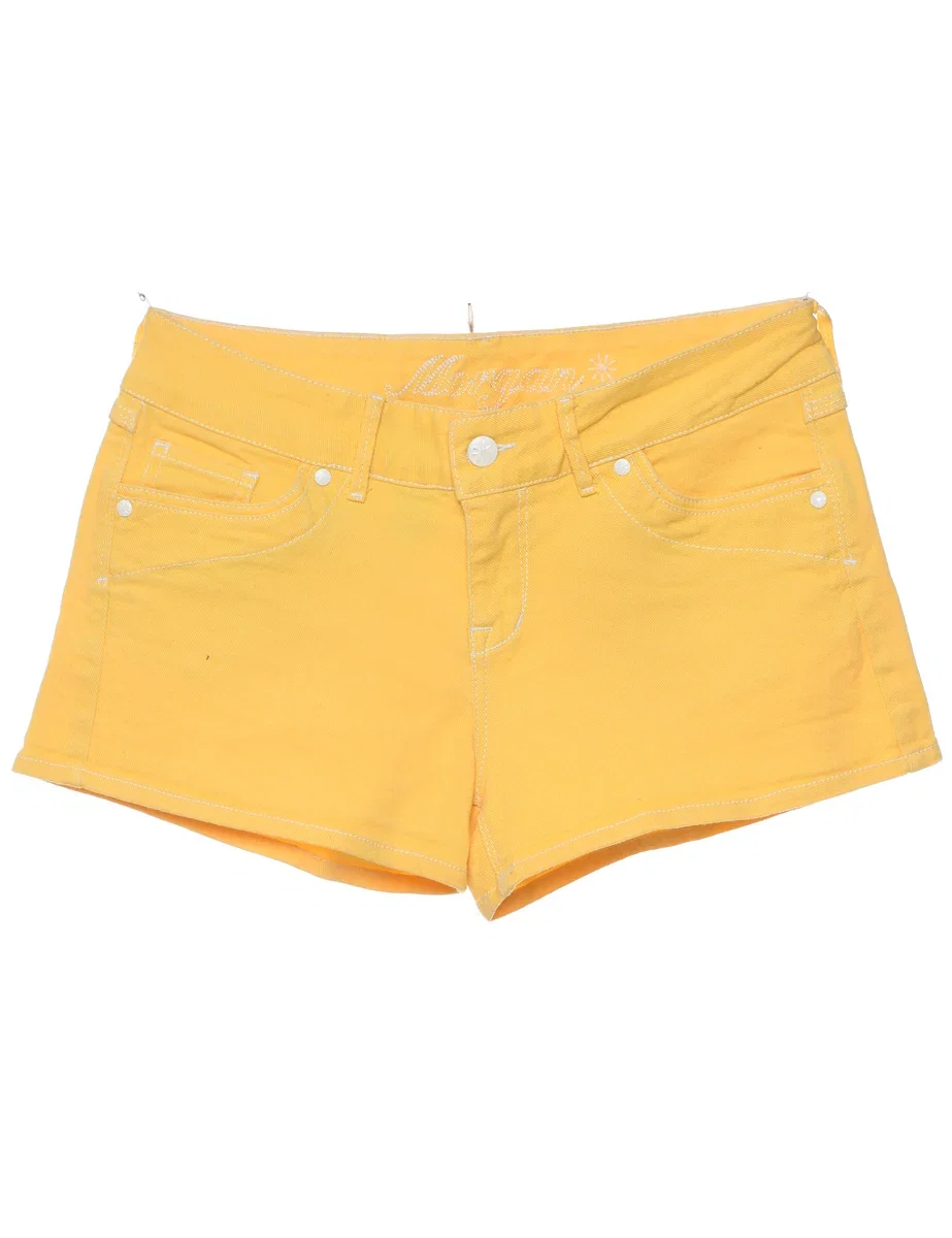 Image of Vintage Yellow Denim Shorts - W29 L2