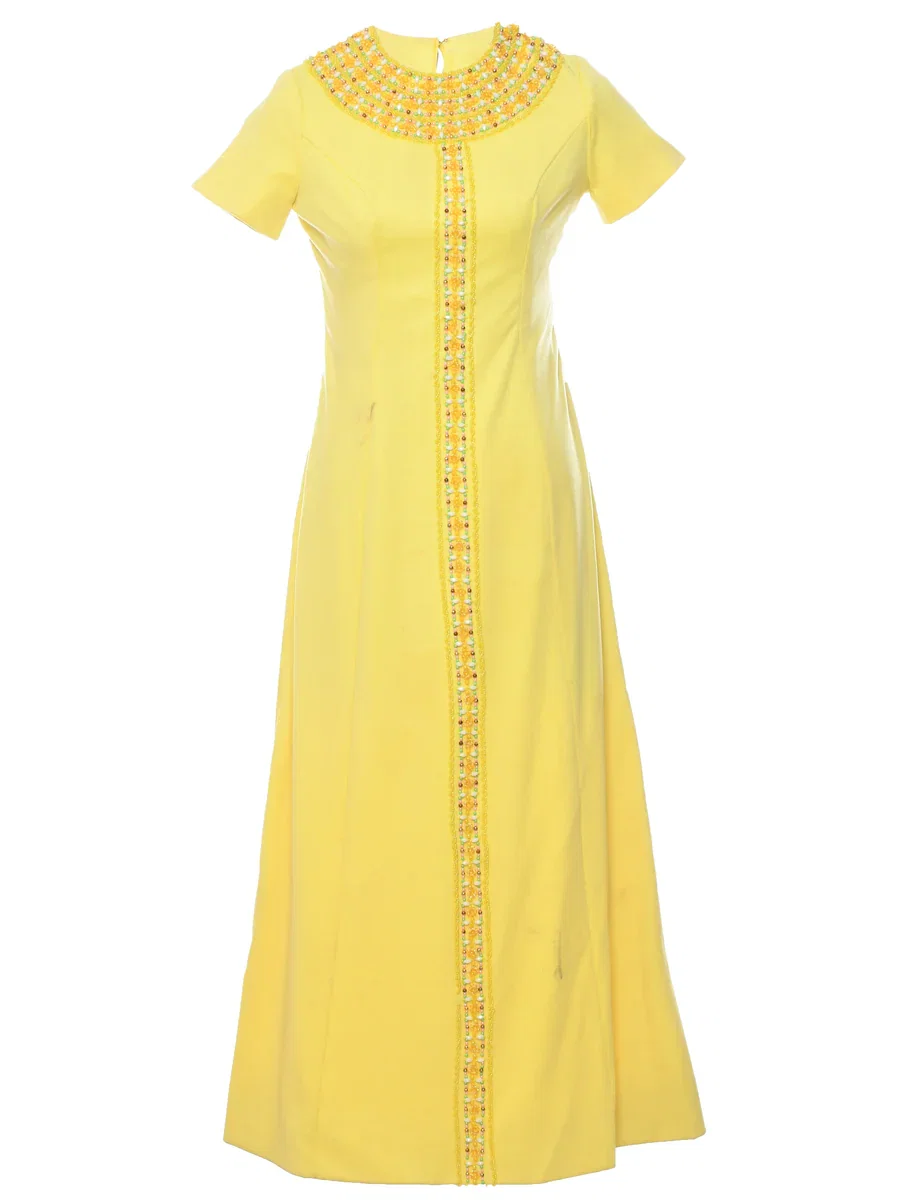 Image of Vintage Yellow Maxi Dress - S