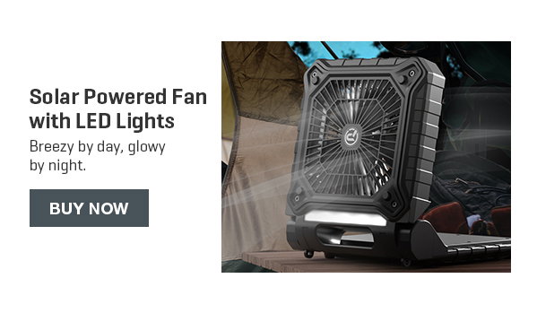 Solar Powered Fan with LED Lights