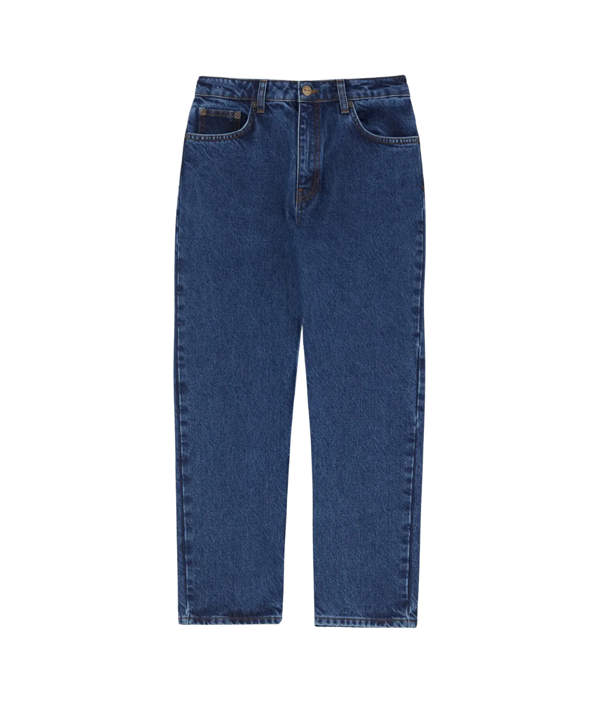 Image of Allison Cropped Jeans in Mid Blue