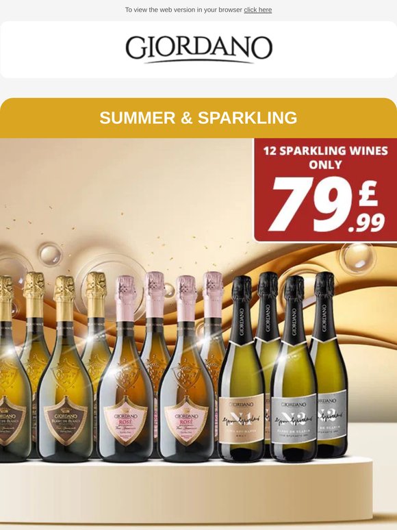 12 sparkling wines for just £79,99 🍾