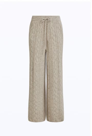 Wide Leg Cable Knit Pant