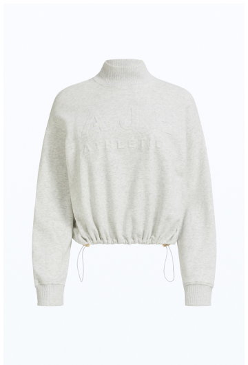 High Neck Logo Crop Jumper