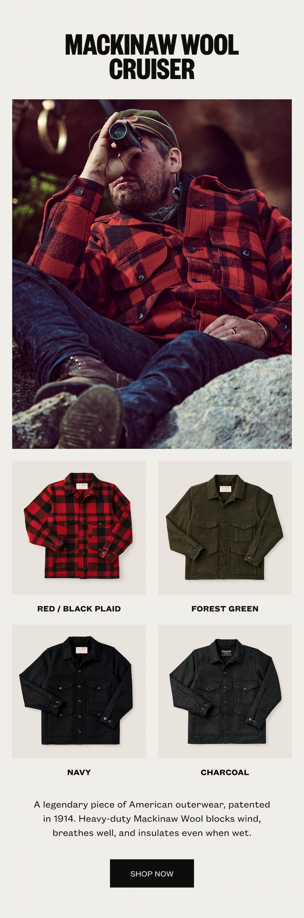 Mackinaw Wool Cruiser Jacket