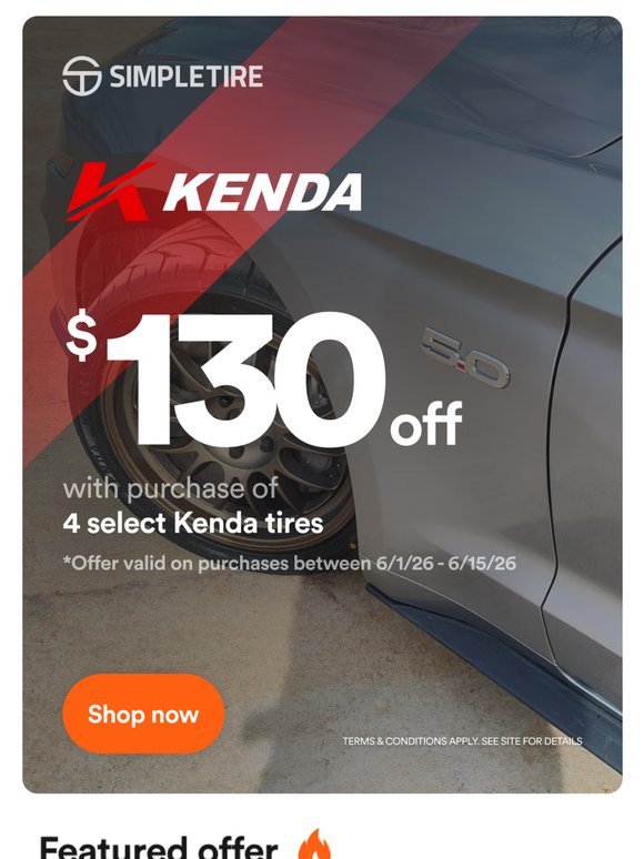 Hot tire deals for warm summer days. 🏎️