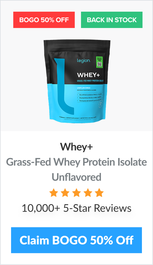 Unflavored Whey Protein Isolate BOGO 50% Off