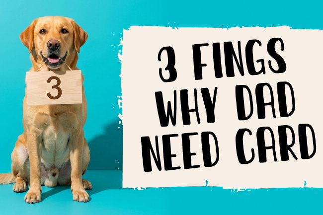 3 fings why dad need card