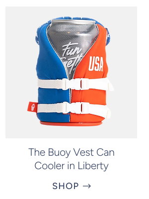 The Buoy Vest Can Cooler in Liberty