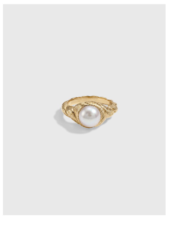Adorned Pearl Ring